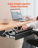 Metalinis Ištraukiamas Stalčius Po Stalu Su Lentyna, 440×223×101 mm - Image 3