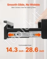 Metalinis Ištraukiamas Stalčius Po Stalu Su Lentyna, 440×223×101 mm - Image 4