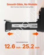 Metalinis Stalčius po Stalu su Užraktu ir Lentyna, 365×335×185 mm, Juodas, Plienas - Image 5