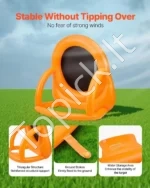 Milžiniškas Pripučiamas Futbolo Smiginis (Dartboard), 200 cm x 140 cm x 200 cm, Juodas, su 4 Kamuoliais ir 6 Smigiais - Image 5