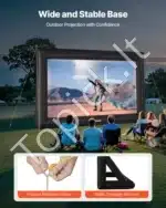 Milžiniškas Pripučiamas Lauko Kino Ekranas Baltas,  HD 16:9 5130 x 3300 mm - Image 4