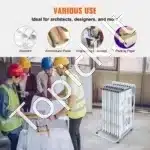 Mobilus Brėžinių Stovas Su 12 Pakabinamų Laikiklių, Reguliuojamas 74,5−112 cm x 108−156 cm - Image 4