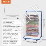 Mobilus Dailės Džiovinimo Stovas (25 Lentynos), 584 x 400 mm Lentynos - Image 6