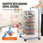 Mobilus Dailės Džiovinimo Stovas (25 Lentynos), 584 x 400 mm Lentynos - Image 4