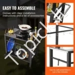 Mobilus Griliaus / Picos Krosnelės Stalas 1000x640x835 mm Geležis, Juoda - Image 5