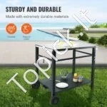 Mobilus Griliaus / Picos Krosnelės Stalas 1000x640x835 mm Geležis, Juoda - Image 2