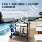 Mobilus Griliaus / Picos Krosnelės Stalas 1000x640x835 mm Geležis, Juoda - Image 3