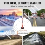 Mobilūs Kelio Žymėjimo Stulpai (2 vnt.), Raudoni, 110 cm Aukščio, Su Svertu 43 x 43 cm Guminiu Pagrindu - Image 2