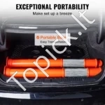 Mobilūs Kelio Žymėjimo Stulpai (2 vnt.), Raudoni, 110 cm Aukščio, Su Svertu 43 x 43 cm Guminiu Pagrindu - Image 3