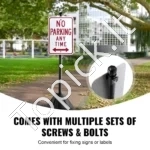 Mobilus Ketaus Kelio Ženklų Stovas, 1.5 metro Aukščio, Su U-formos Kanalu ir Ratukais, Juodas - Image 4