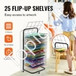 Mobilus Meno Džiovinimo Stovas (25 Lentynos), 423 x 317 mm Lentynos - Image 3