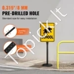 Mobilus Parkavimo Ženklų Stovas (1 vnt.), 123 cm Aukščio, U-kanalas, Su Ratukais - Image 5