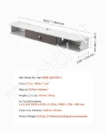 Moderni Pakabinama TV Spintelė, 140 cm Ilgio, Balta su Rotango Durelėmis - Image 7