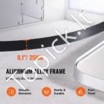 Modernus Apvalus Veidrodis 76,2 cm Skersmuo, Aliuminio Lydinio Rėmas - Image 3