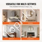 Modernus Apvalus Veidrodis 76,2 cm Skersmuo, Aliuminio Lydinio Rėmas - Image 4