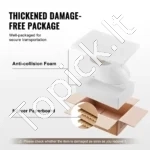 Modernus Ovalus Praustuvas Ant Stalviršio, Balta Keramika, Matmenys 59,2 x 36,1 x 15,8 cm - Image 4