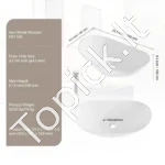 Modernus Ovalus Praustuvas Ant Stalviršio, Balta Keramika, Matmenys 59,2 x 36,1 x 15,8 cm - Image 5