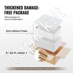 Modernus Stačiakampis Praustuvas Ant Stalviršio, Balta Keramika, Matmenys 48,2 x 37,3 x 13,5 cm - Image 5