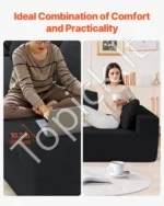 Modulinė Sofa L Formos Lounge stiliaus, 265x165x57 cm, Juodas Kordas, Didelės Apkrovos - Image 4