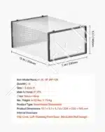 Modulinių Batų Dėžių Komplektas 12 Vnt. Skaidrios, Juodas Rėmas, PP/PS Plastikas, 33.4x23x14.5 cm (Viena Dėžė) - Image 7