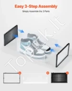 Modulinių Batų Dėžių Komplektas 12 Vnt. Skaidrios, Juodas Rėmas, PP/PS Plastikas, 33.4x23x14.5 cm (Viena Dėžė) - Image 3