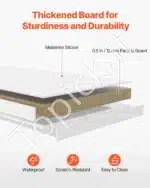 Monitoriaus Stovas su Lentynomis. baltas, 2 Aukštų, 95 x 32 x 90 cm - Image 4