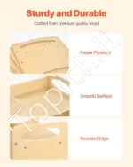 Montessori Medinis Konvertuojamas Mokymosi Bokštelis, Staliukas ir Kėdutė 3-in-1 - Image 3