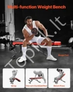 Multifunkcinis Reguliuojamas Sulankstomas Treniruočių Suoliukas, 138 cm x 30,5 cm x 43 cm, iki 300 kg - Image 6