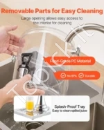 Nerūdijančio Plieno Gėrimų Dozatorius / Sulčių Talpykla 8 L su Kraneliu 270x350x560 mm, Sidabrinė - Image 6