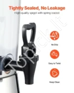 Nerūdijančio Plieno Gėrimų Dozatorius / Sulčių Talpykla 8 L su Kraneliu 300x240x570 mm, Sidabrinė - Image 5