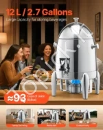 Nerūdijančio Plieno Termo Gėrimų Dozatorius 12 L, Karštiems ir Šaltiems Gėrimams 280x280x520 mm, Sidabrinis - Image 2