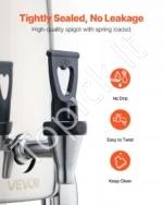 Nerūdijančio Plieno Termo Gėrimų Dozatorius 12 L, Karštiems ir Šaltiems Gėrimams 280x280x520 mm, Sidabrinis - Image 3