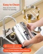 Nerūdijančio Plieno Termo Gėrimų Dozatorius 13 L, Karštiems ir Šaltiems Gėrimams 290x290x530 mm, Sidabrinis - Image 6