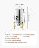 Nerūdijančio Plieno Termo Gėrimų Dozatorius 13 L, Karštiems ir Šaltiems Gėrimams 290x290x530 mm, Sidabrinis - Image 7
