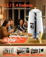 Nerūdijančio Plieno Termo Gėrimų Dozatorius 13 L, Karštiems ir Šaltiems Gėrimams 290x290x530 mm, Sidabrinis - Image 2