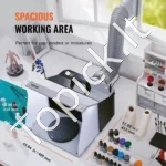 Nešiojama Airbrush Dažymo Kabina su Dvigubais Ventiliatoriais, 405 x 330 x 355 mm - Image 5