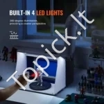 Nešiojama Airbrush Dažymo Kabina su Dvigubais Ventiliatoriais, 405 x 330 x 355 mm - Image 3