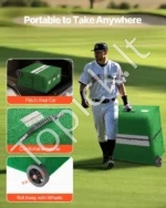 Nešiojama Beisbolo/Softbolo Mėtimo Platforma Su Ratukais,Su Dirbtine Žole - Image 4