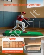 Nešiojama Beisbolo/Softbolo Mėtimo Platforma Su Ratukais,Su Dirbtine Žole - Image 5