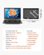 Nešiojamas DVD Grotuvas 39,6 cm (15,6 col.) HD Ekranas (1366x768),4,5–5 val. Baterija (5000 mAh) - Image 7