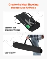 Didelis Reguliuojamas Foto Studijos Fonas (Fotostendas) Su Trikojais – 300×300 cm - Image 5