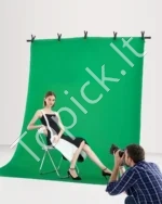 Nešiojamas Reguliuojamas Foto Studijos Fonas (Fotostendas) Su Trikojais – 154×198 cm Maksimalus Dydis - Image 2