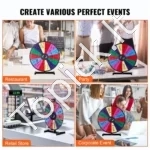 Nešiojamas Stalo Laimės Rato Žaidimas su 14 Segmentų, 601 mm Skersmuo - Image 5