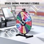 Nešiojamas Stalo Laimės Rato Žaidimas su 14 Segmentų, 601 mm Skersmuo - Image 4