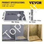 Pasidaryk Pats Dušo Hidroizoliacijos Rinkinys su PVC Flanšu  96,5 cm x 152,4 cm - Image 5