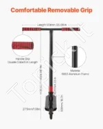 Paspirtukas Paaugliams: Aliuminio Lydinio, HIC Kompresija, 500 x 100 mm Deka, 79.6 cm Aukštis - Image 3