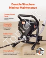 Patikimas Nešiojamas Beoris Dažymo Purkštuvas 750W 3000 PSI, Maks. 1.2 Lmin, Su 7.6 m Žarna - Image 3