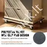 Patvarus Medinis Transportavimo Vežimėlis, 454 kg, su 4 Sukamaisiais Ratukais, 76,2×45,7×13 cm - Image 2