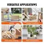 Patvarus Medinis Transportavimo Vežimėlis, 454 kg, su 4 Sukamaisiais Ratukais, 76,2×45,7×13 cm - Image 4