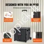 Patvarus Sulankstomas Pirkinių Vežimėlis-Krepšelis su Ratukais 33,5x41x85,5 cm - Image 2